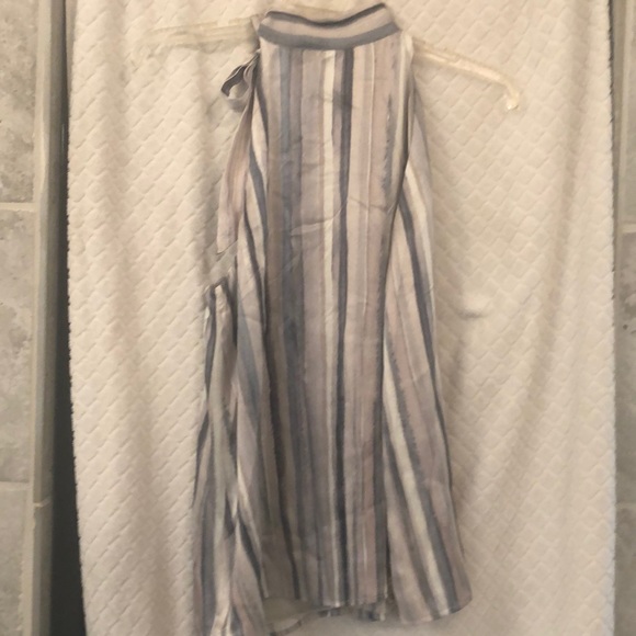 Ecru Dressy Bow Tie Sleeveless Blouse - Picture 5 of 5